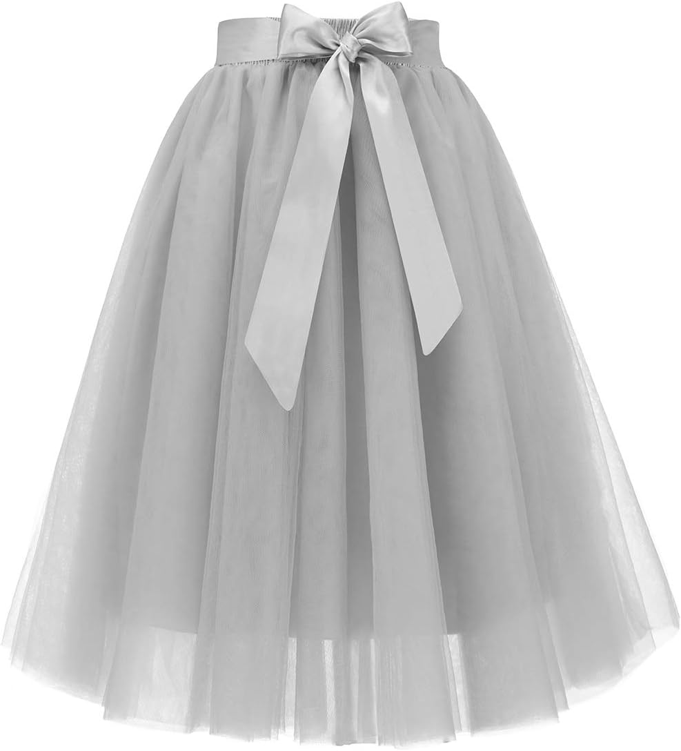 Bridesmay Women's Tulle Skirt for Wedding Party and Prom Dress