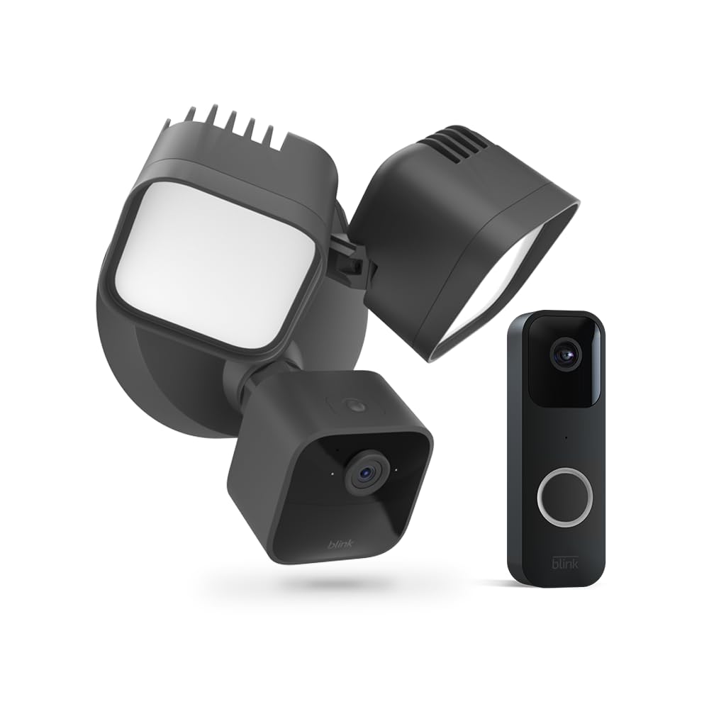 Blink Floodlight Camera + Doorbell | HD Video, Two-Way Audio, Motion Detection
