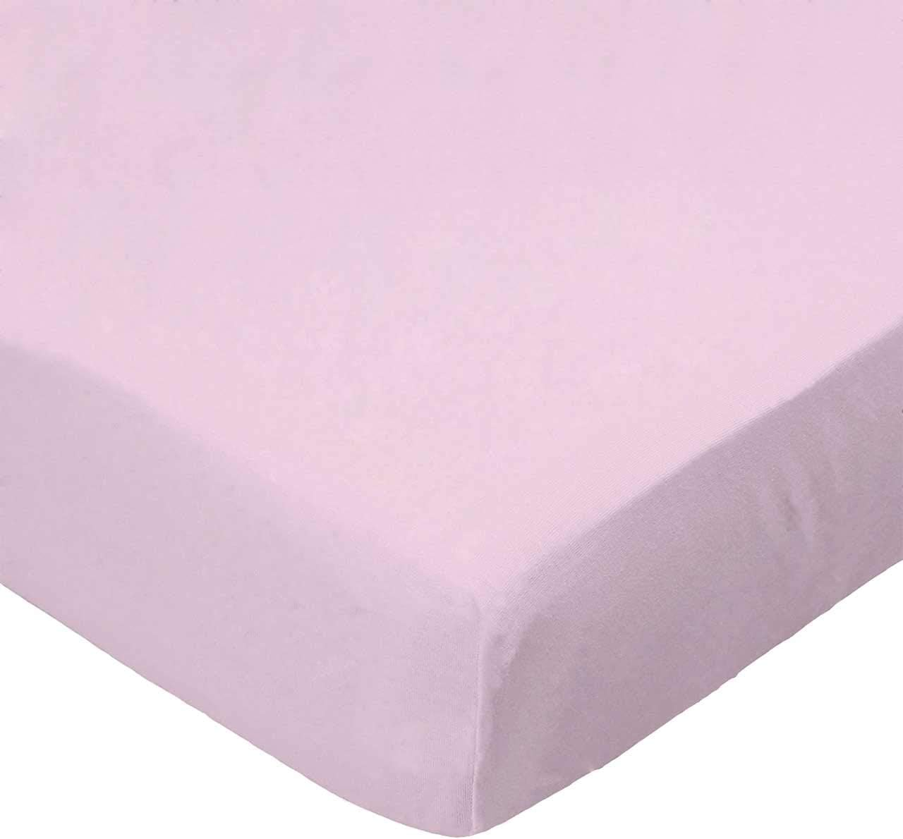 SheetWorld Fitted Youth Bed Sheet 33 x 66 in Baby Pink Cotton