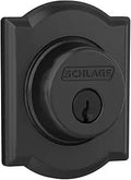 SCHLAGE B60CAM622 Camelot Single Cylinder Deadbolt Matte Black