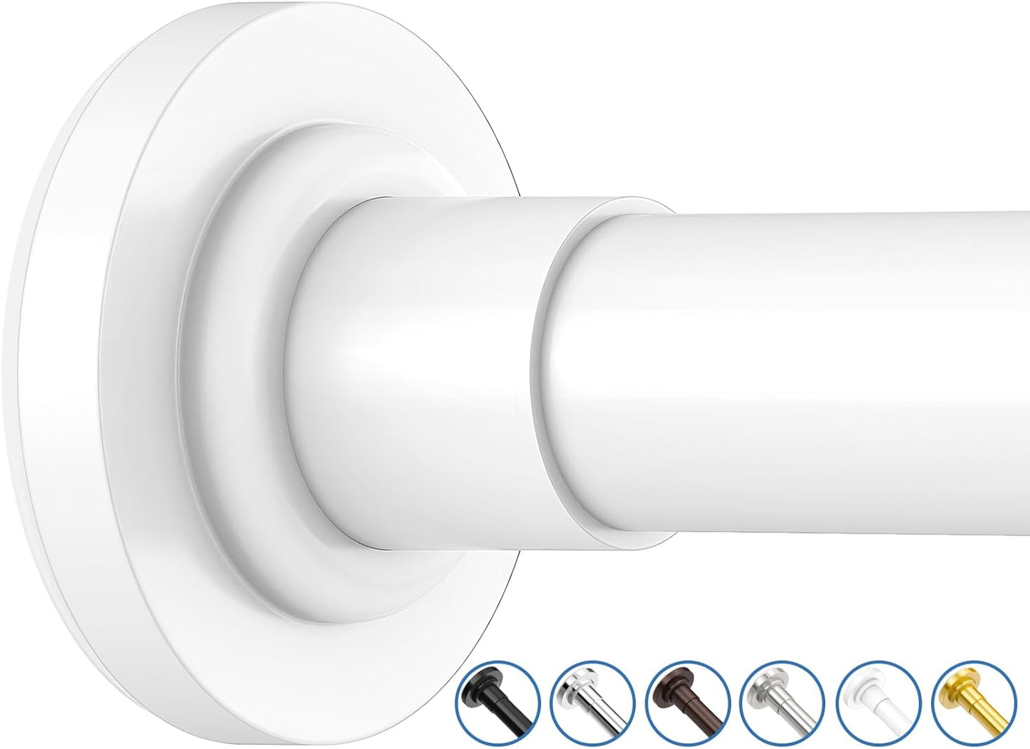 Adjustable Stainless Steel Shower Curtain Rod - No Drilling, No Slip, No Rust! SUNALLY