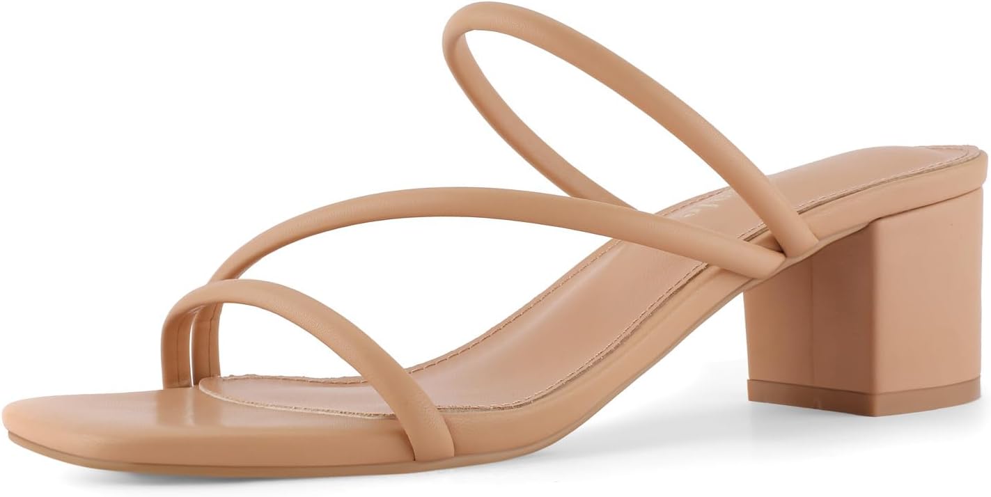 Shoe'N Tale Strappy Heels For Women Stylish Low Chunky Sandals