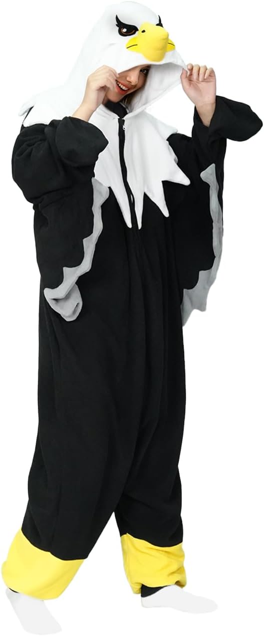 Adult Raccoon Lizard Crow Onesie Pajamas for Cosplay Fun