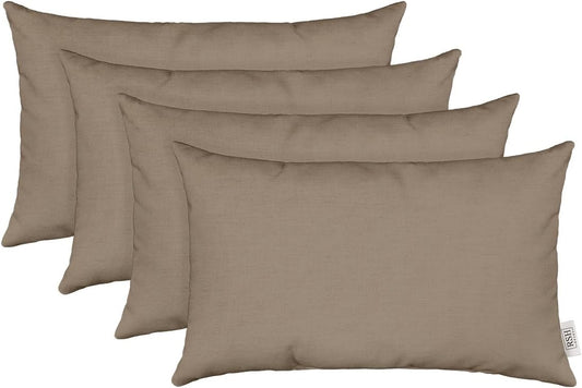 Sunbrella Lumbar Throw Pillows Set of 2 for Outdoor Use