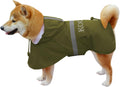 Green Waterproof Raincoat 2XL for Small Dogs - Adjustable & Reflective