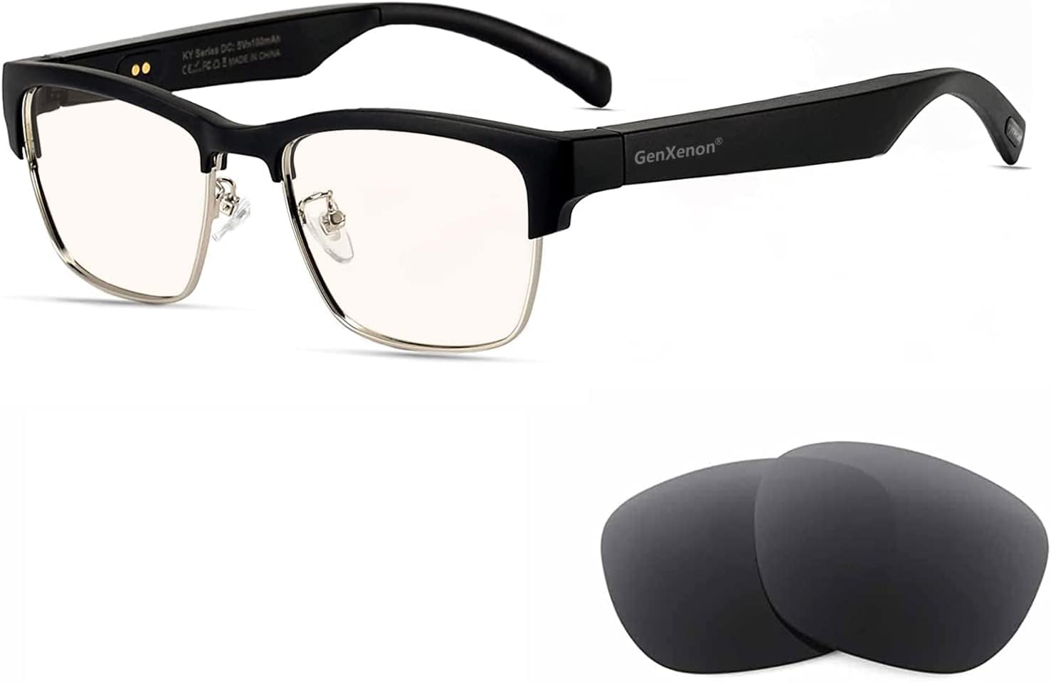 GenXenon Bluetooth Audio Smart Glasses with Blue Light Filter