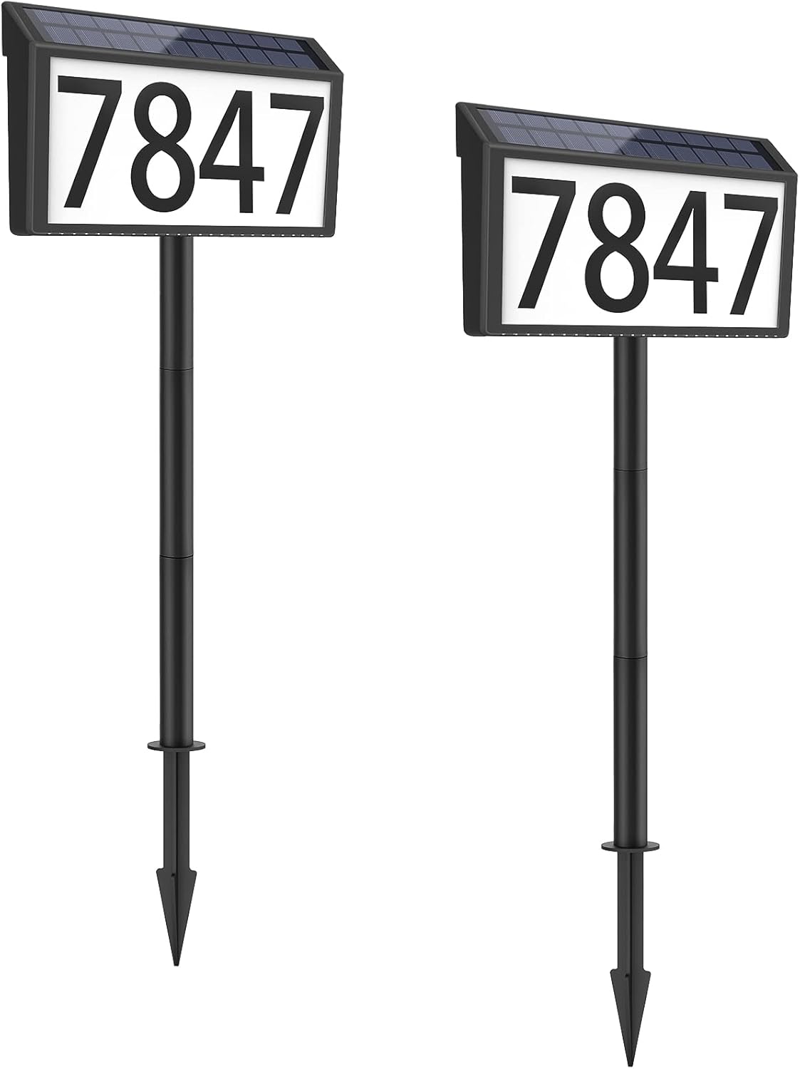 Solar Powered Address Sign with 3 Lighting Modes for Homes