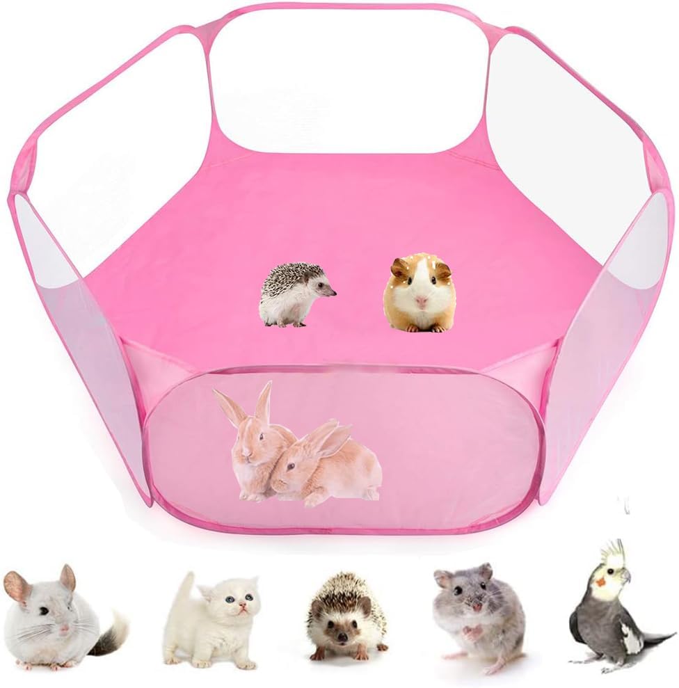 LAIRIES Transparent Pet Playpen: Portable Fun!