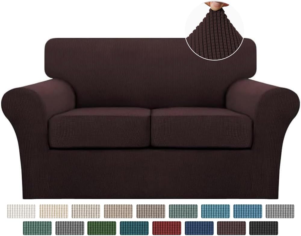 Turquoize 3 Piece Sofa Covers for 2 Cushion Couch Slipcover