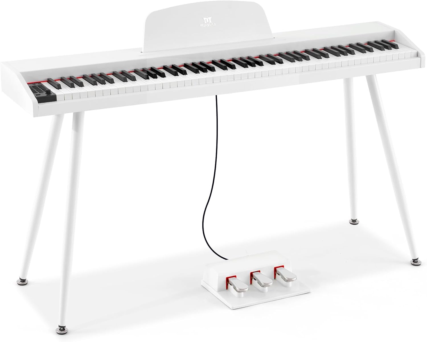MUSTAR 88 Key Piano Keyboard for Beginners with Pedal Unit
