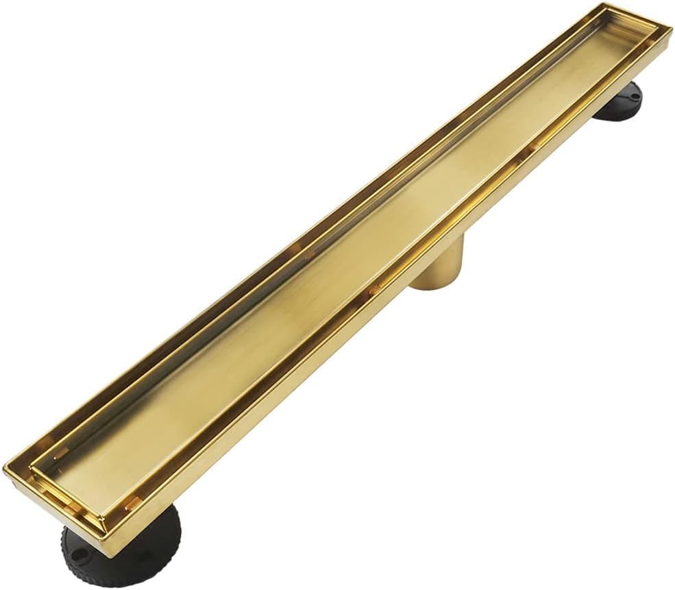 Neodrain 60-Inch Gold Linear Shower Drain with 2-in-1 Cover