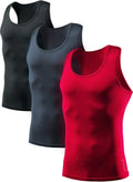 Men's Cool Dry Compression Sleeveless Tank Top 3-Pack - Performance