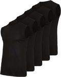 Men's Cotton Sleeveless Crewneck Tank Top 5 Pack - Big & Tall Options