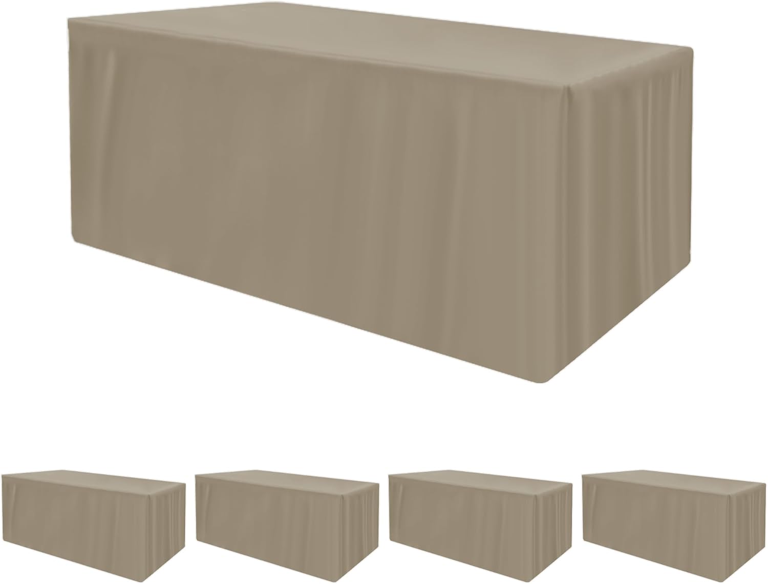 Fitted Tablecloths for 6 Foot Rectangle Table - 4 Pcs Set
