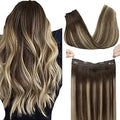 Wire Hair Extensions for Natural Look - 16 Inch Balayage Style