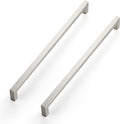 Kitchen Square Cabinet Handles 12-3/5 in Satin Nickel Pulls - 10 Pack