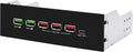 EZDIY-FAB 5.25in 10Gbps USB 3.1 Gen2 Hub and Type-C Port - Fast Front
