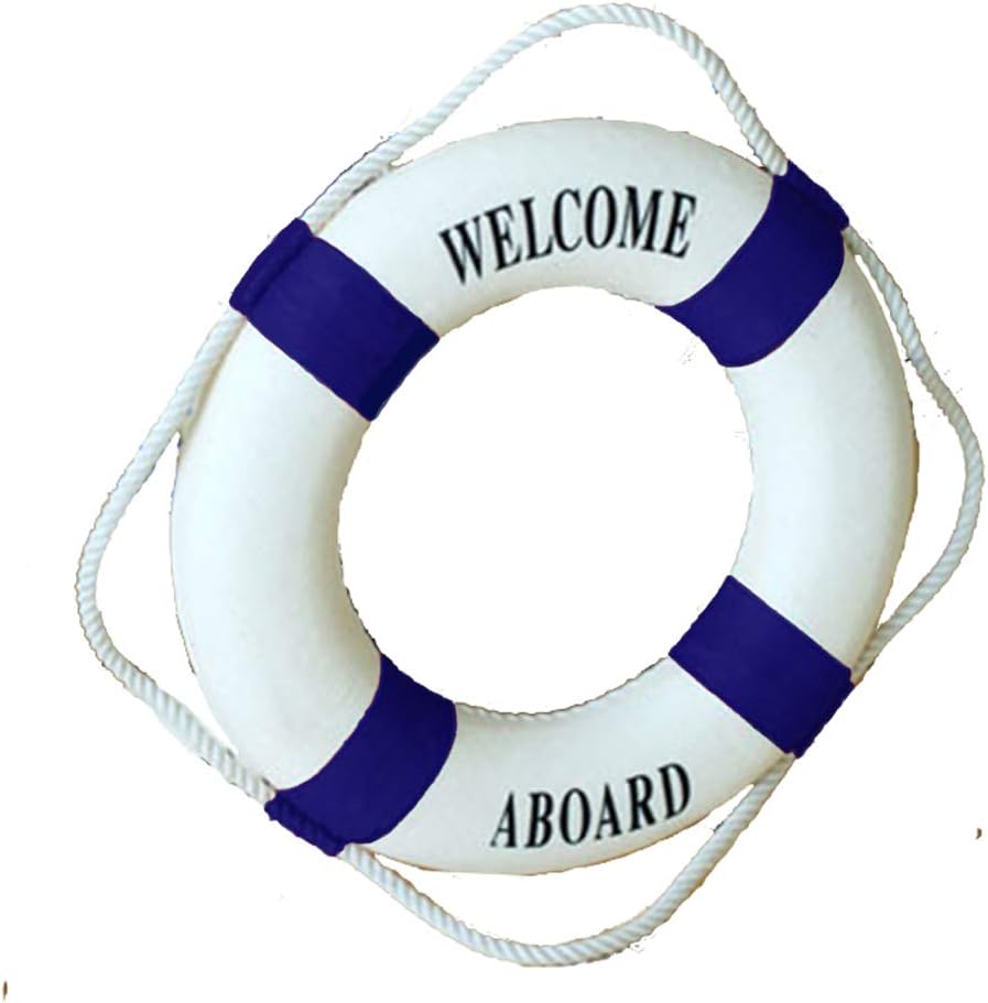 MorroMorn Lifebuoy Wall Hanging Decor - Welcome Aboard Style