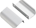 Ravinte 40 Pack Finger Pulls for Cabinets - Concealed Silver Edge