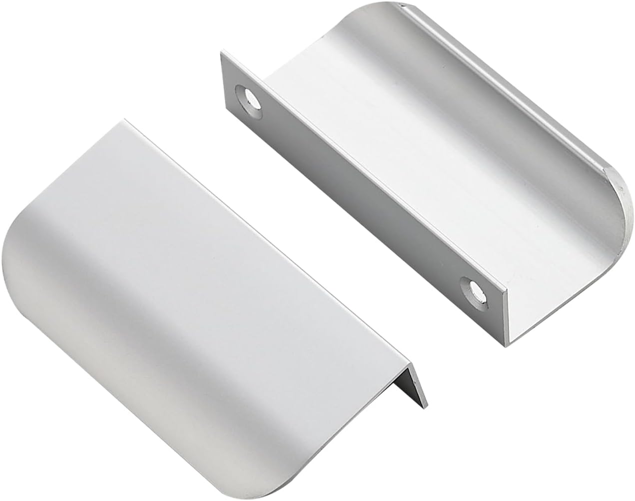 Ravinte 40 Pack Finger Pulls for Cabinets - Elegant Silver Edge