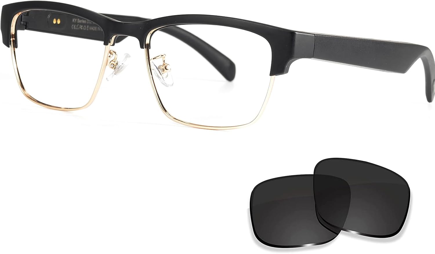 Bluetooth Smart Glasses HD Audio, Blue Light Filter, Polarized Lenses