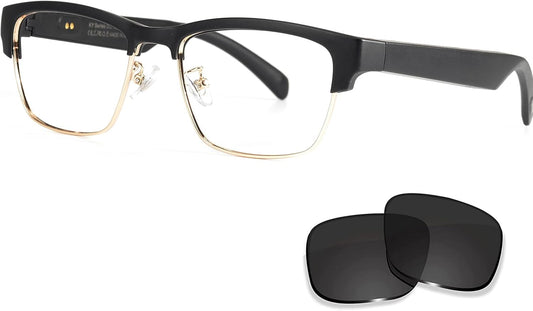 Bluetooth Smart Glasses HD Audio, Blue Light Filter, Polarized Lenses