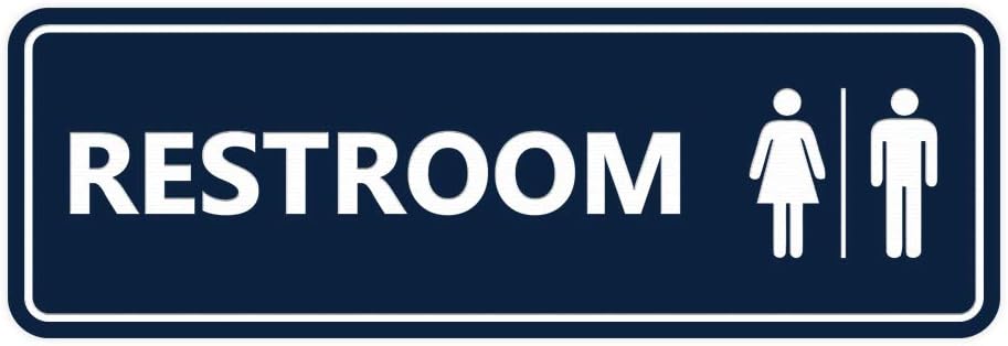 Standard All Gender Restroom Sign 5 Pack for Clear Visibility