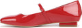 Womens Genova Mary Jane Ballet Flat - Faux Patent Square Toe