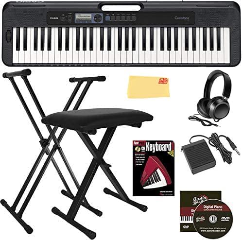 Casio CT-S300 61-Key Keyboard Bundle with Essential Accessories