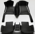 Full Coverage Leather Car Floor Mats All Black2 - Custom Fit