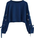 SweatyRocks Lace Up Crop Top - Stay Stylish & Comfy!