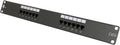 Vertical Cable Cat6 12-Port 19ft Horizontal Rackmount 1U Patch Panel