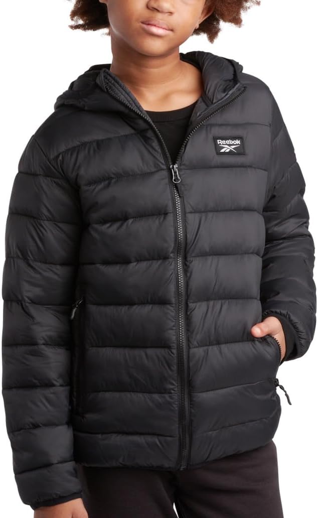 Reebok Boys Winter Coat - Lightweight Insulated Puffer Jacket