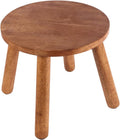 Round Solid Wooden Step Stool 10in - Compact Multipurpose Plant Stand