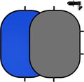 5x6.6ft Blue Grey Backdrop for Photography - 2-in-1 Design