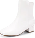 Girls Square-Toe Low Heel Ankle Boots - Alyssa Zipper Booties