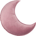 Star Moon Shaped Velvet Pillow - Soft Nursery Throw Pillow (Dusty