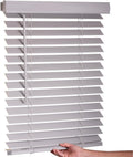 Lotus & Windoware Cordless 2 in Faux Wood Blind - Light Gray Fit