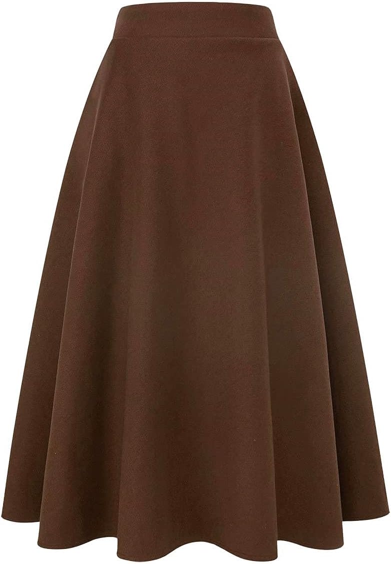 Tartan Maxi Skirt for Women - A-Line Wool Long Skirt