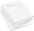 18x24 White Foam Boards Pack of 10 - Sturdy 1/8 in Poster Board