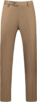 Mens Flat Front Dress Pants for Men - Slim Leg Wrinkle-Free