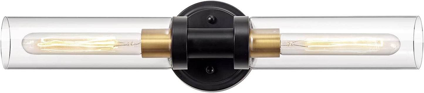 Modern Bathroom Sconces Wall Lighting with Clear Glass Shades