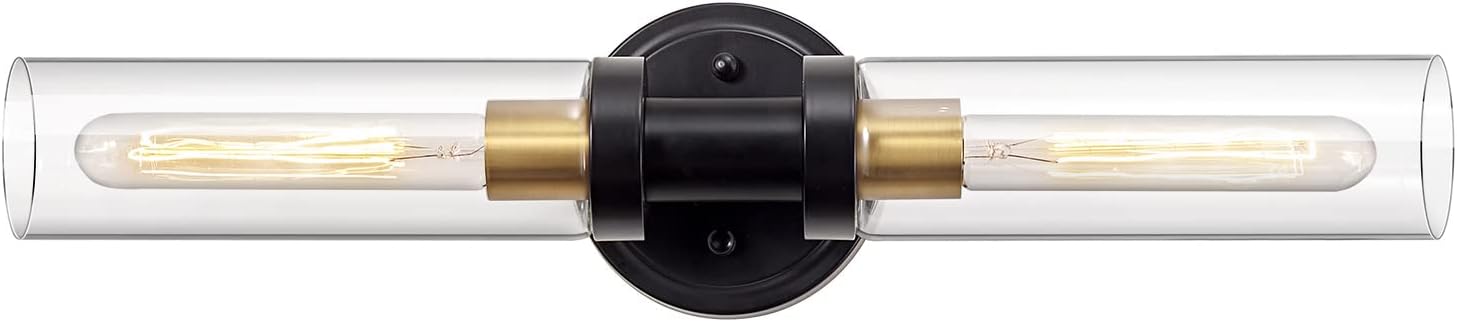 Modern Bathroom Sconces Wall Lighting with Clear Glass Shades