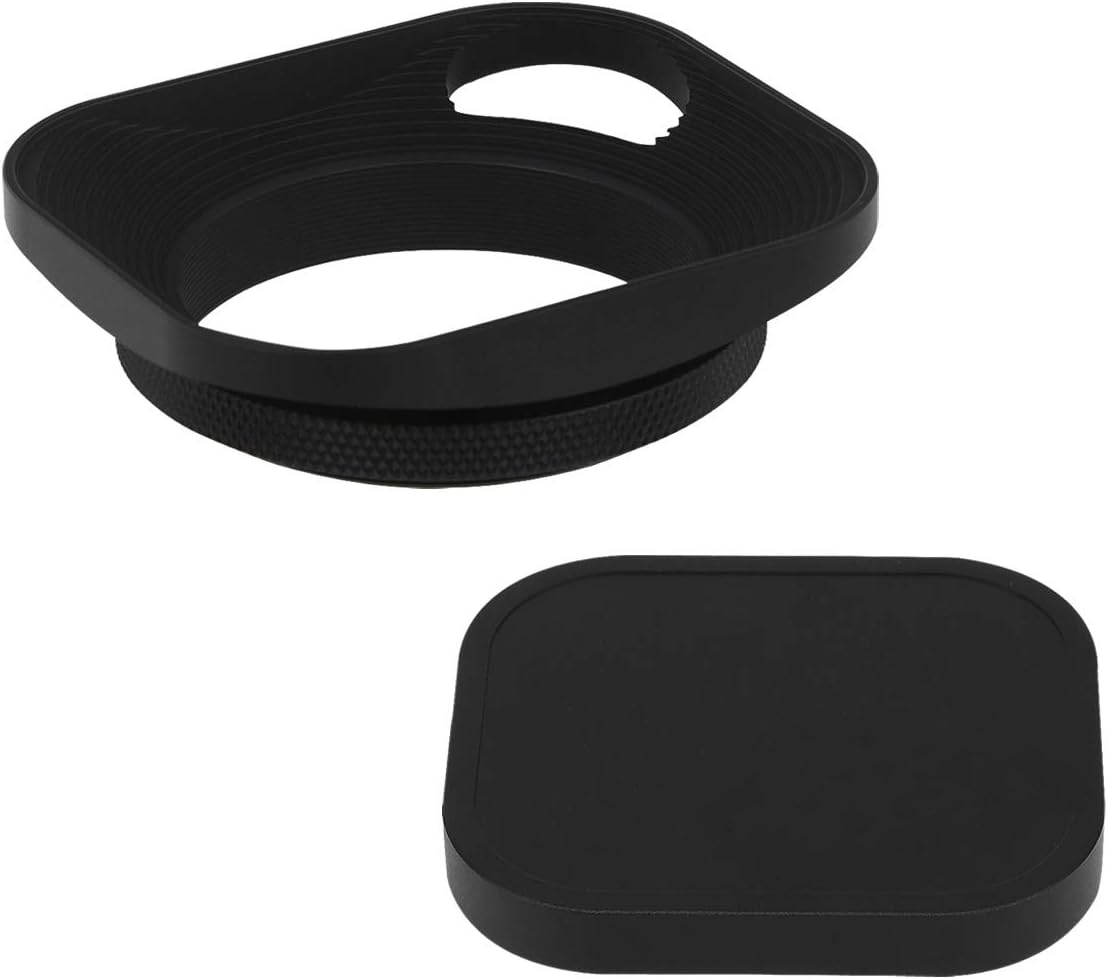 Haoge 49mm Square Metal Screw-in Lens Hood for Leica Cameras