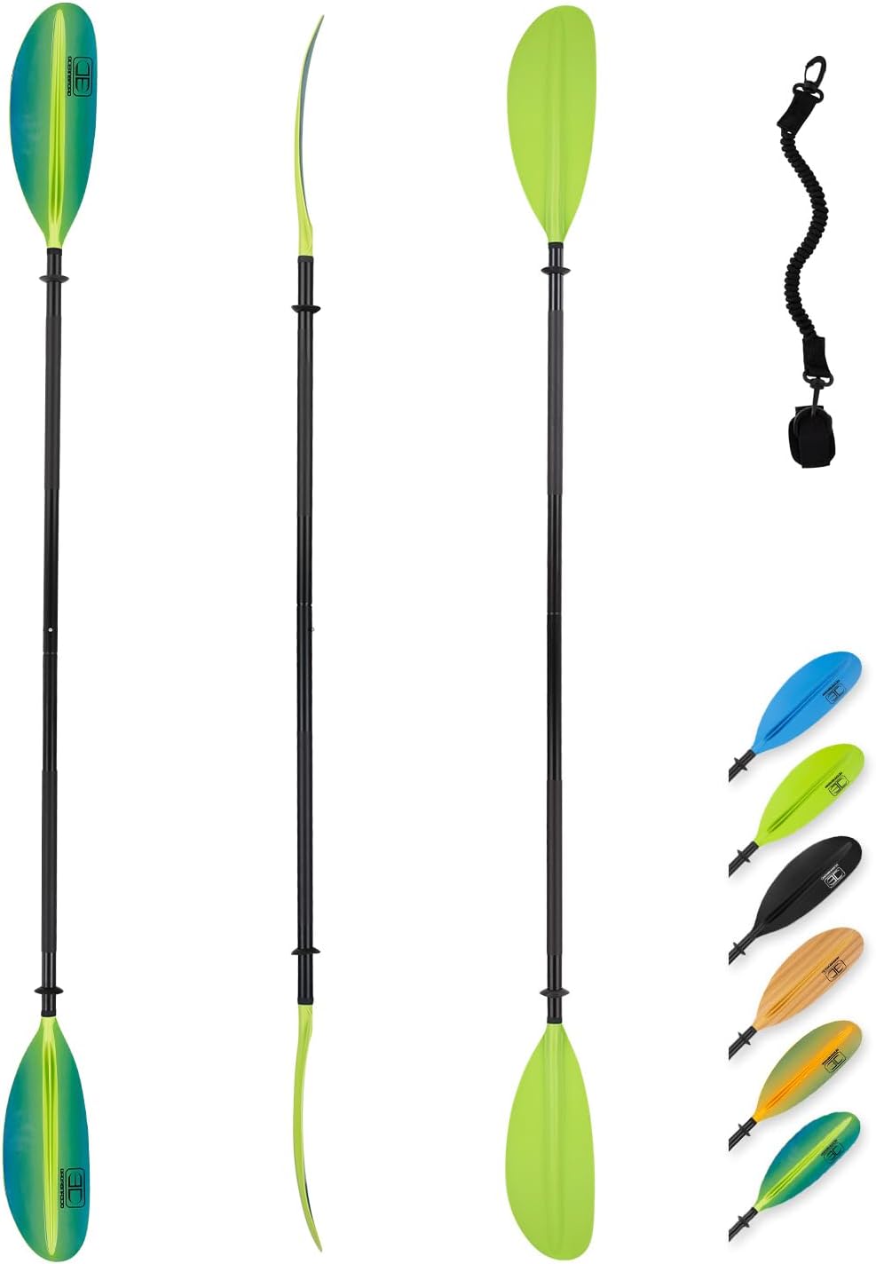 OCEANBROAD Kayak Paddle 86in to 95in with Paddle Leash