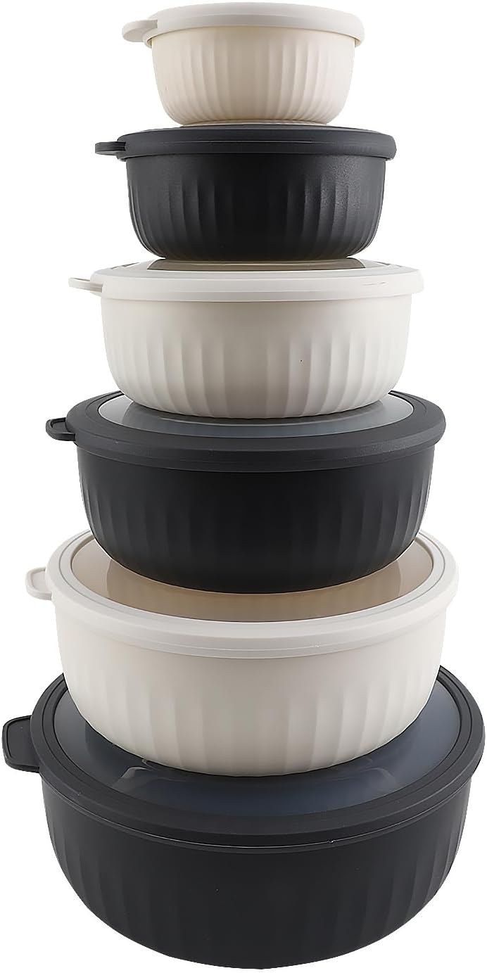 COOK WITH COLOR Prep Bowls with Lids - 12 Piece Mixing Set
