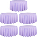 LTC LINENS 120 in Round Tablecloth Lavender - Floor-Length, Wrinkle