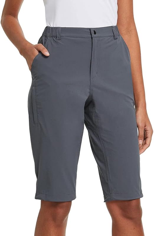 BALEAF Women's Bermuda Knee Length Long Shorts for Summer Fun