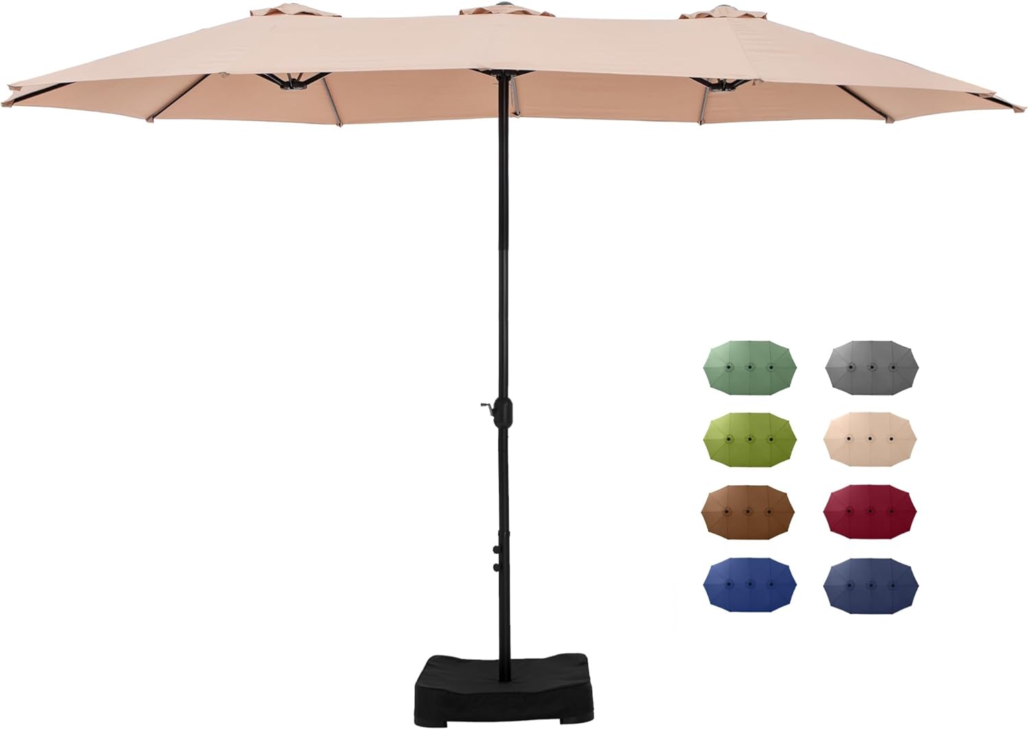15 ft Rectangle Patio Umbrella for Large Outdoor Spaces