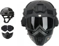 Airsoft Helmet and Face Mask - Full Face Quick Helmet with Detachable